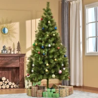 HOMCOM 7 FT Christmas Tree Artificial Pine Tree Christmas Decoration 505 Branches Green(m-8)
