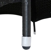 Outsunny 7 Pieces Outdoor Dining Set for 6, Wicker Rattan Patio Furniture Set, Patio Table and Chairs Set with Cushions, Acacia Wood Table Top, Conversation Set for Garden Backyard Deck, Cream White(m-8)