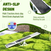 PawHut Wooden Dog Agility Seesaw for Training and Exercise, Weather Resistant, 83" L x 16" W x 14" H, White(m-5)