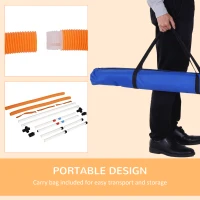 PawHut 2-in-1 Dog Obstacle Training Agility Equipment Tire Jump Ring/Hurdle Bar with a Simple & Easy Setup & Storage Bag(m-5)