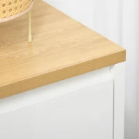 HOMCOM Sideboard Cabinet, Buffet Table with Double Doors and Adjustable Shelf for Living Room, Entryway, White(m-9)