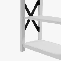 HOMCOM End Side Table with Charging Station, 2 USB Ports and 1 Outlet for Living Room, Bedroom, 11.75" x 23.5" x 24.5", White(m-9)