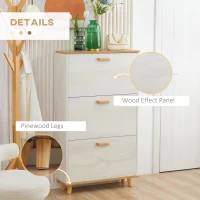 HOMCOM Modern Shoe Cabinet with 3 Flip Drawers and Adjustable Shelf, 12 Pair Shoe Storage Cabinet for Hallway, Entryway, White(m-9)