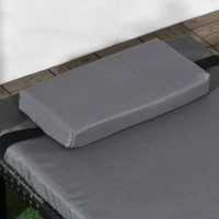 Outsunny Outdoor Lounger, Patio Lounger with 5-Level Adjustable Back, Headrest for Poolside, Garden, Backyard, Dark Grey(m-10)