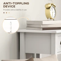 HOMCOM 2-Tier Side Tables Set of 2 with Drawer and Shelf, 2 Pieces End Tables for Living Room and Hallway, White(m-6)