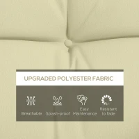 Outsunny 4-Piece Back and Seat Cushion Pillows Replacement and Pillows, Patio Chair Cushions Set with Ties, Cream White(m-4)