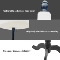 HOMCOM Female Fashion Mannequin Dress Form Torso Dressmaker Stand Clothing Display w/ Base (White)(m-7)