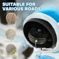 Qaba 6V Kids Electric Ride on Animal Tyrannosaurus with Music Forward for Aged 18-36 Months, Blue(m-7)