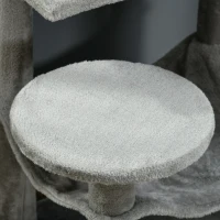 PawHut Tall Cat Tree for Indoor Cats, 56" Multi-Level Cat Tower with Hammock, Cat Bed, Cat Condo with Sisal Scratching Posts, Grey(m-7)