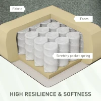 HOMCOM Push Back Recliner Chair, Vibration Massage Recliner for Living Room with Extendable Footrest, Remote, Dark Green(m-6)