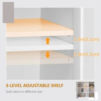 HOMCOM Modern Sideboard Cabinet with Adjustable Shelves, 3 Doors for Modern Kitchen & Dining Room, Ideal for Homeowners, White(m-5)