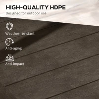 Outsunny Offset Umbrella Base Outdoor Umbrella Weights, 132 lb. Capacity Water or 176 lb. Capacity Sand, Brown(m-6)