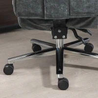 HOMCOM Home Office Chair, Big and Tall Fabric Computer Desk Chair, Swivel Task Chair with Adjustable Height, Coffee(m-9)