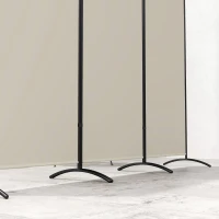 HOMCOM 6' 3 Panel Room Divider, Indoor Privacy Screen for Home, Light Gray(m-9)