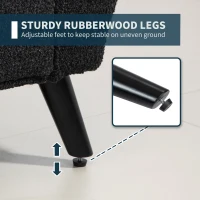 HOMCOM Upholstered Storage Bench with Arms, Modern Ottoman Bench for Bedroom, Entryway, and Living Room, Black(m-7)