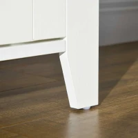 HOMCOM Fireplace TV Stand for TVs up to 60 inches, Wood TV Cabinet w/ Storage Doors or Living Room, Office, White and Oak(m-9)