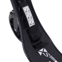 Soozier Foldable Kick Scooter with Adjustable Handlebar, Rear Brake, Dual Shock-Absorbing and Large Solid PU Tires Aluminum Frame for 14 Years Old and Up Teens Adult, Black(m-10)