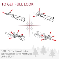 HOMCOM 6’ PVC Unlit Slim Artificial Pencil Christmas Tree Holiday Décor(m-5)