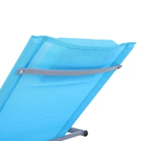 Outsunny Zero Gravity Rocking Chair Outdoor Chaise Lounge Chair Recliner Rocker with Detachable Pillow and Weather-Fighting Fabric for Patio, Deck, Pool, Light Blue(m-9)