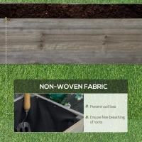 Outsunny 3' x 1' Raised Garden Bed Elevated Wooden Planter Box Outdoor for Backyard, Patio to Grow Vegetables, Herbs, and Flowers, Light Grey(m-5)
