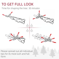 HOMCOM 8ft Unlit Pencil Artificial Christmas Tree with Realistic Branches and 618 Tips, Plastic Base, Green(m-5)