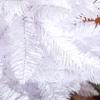 HOMCOM 6ft Tall Pencil Artificial Christmas Tree with 479 Branch Tips with Steel Base, White(m-10)