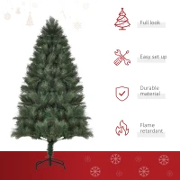 HOMCOM 5FT Artificial Pop-Up Christmas Tree Holiday Home Decoration, Green for Party(m-4)