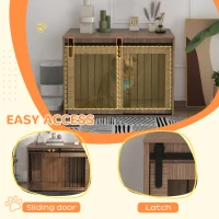 PawHut Dog Crate Furniture for Large Sized Dog, 39" x 23" x 24", Brown(m-6)