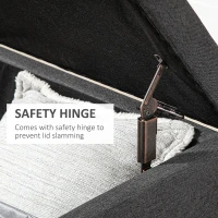 HOMCOM 30" Square Storage Ottoman, Upholstered Ottoman Coffee Table with Lift Top, Button Tufted and Wood Legs, Accent Footstool for Living Room, Dark Gray(m-8)