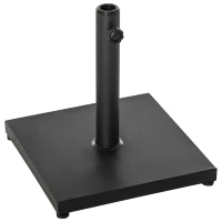 Outsunny 29 lbs Cement Square Market Umbrella Base Holder 16" Heavy Duty Parasol Stand for Patio, Outdoor, Backyard, Black(m-11)