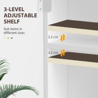 HOMCOM Bathroom Wall Cabinet, Medicine Cabinet, Storage Cabinet with 2 Doors, Adjustable Shelf, White(m-5)