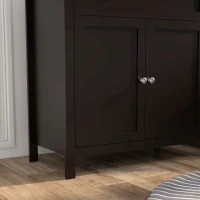 HOMCOM Sideboard Cabinet, Buffet Table with Drawer, Double Door Cupboard and Adjustable Shelf for Living Room, Entryway, Black(m-9)