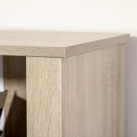 HOMCOM 4-Tier Bookcase, Modern Multi-Purpose Storage Cabinet, Freestanding Display Unit for Study, Living Room, Oak(m-9)