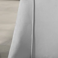 HOMCOM Upholstered Dining Chairs Set of 6, Velvet Accent Chair with Back and Wood-grain Steel Leg for Kitchen, Grey(m-9)