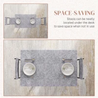 HOMCOM Foldable Dining Table Set for 2, Drop-Leaf Kitchen Table with 2 Chairs for Apartments, Studios, Natural Drop-leaf Dining Table Set Includes 2 Chairs(m-6)