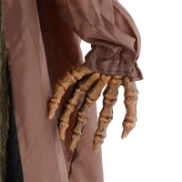 HOMCOM 6' Life Size Decoration Animatronic Skull Pumpkin Ghost Outdoor Halloween, Sound and Motion Activated(m-10)