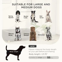 PawHut Dog Bed, Large Dog Couch with Washable Cover, Wooden Legs, Elevated Fancy Foam Pet Sofa for Medium & Large Breeds, Gray(m-4)