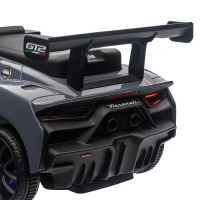 Qaba Licensed Maserati GT2 Baby Sliding Car with Storage, Music, Horn, Foot to Floor Toddler Car for 18-60 Months, Grey(m-10)