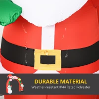 HOMCOM Large 9ft Christmas Inflatable Archway with Santa Claus and Snowman for Outdoor, Blow Up Decoration with LED Lights(m-5)