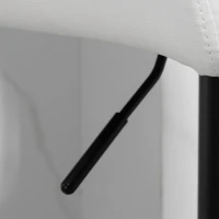 HOMCOM Swivel PU Leather Barstools Set of 2 Adjustable Bar Stools with Footrest Back for Kitchen Counter Dining Room White(m-10)