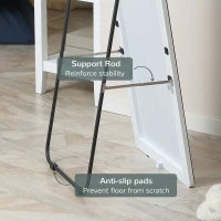 HOMCOM 63"x18" Full Length Mirror, Floor Standing, Wall-Mounted or Leaning Against Wall Tall Mirror w/Support Frame, Rectangular Full Body Mirror for Bedroom, Living Room, Silver(m-6)