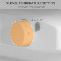 HOMCOM 3.2 Cu Ft Compact Refrigerator, Mini Fridge with Freezer, Adjustable Shelves and Reversible Doors for Bedroom, Silver(m-9)