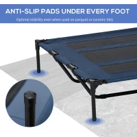 PawHut 48" X 36" X 9" Elevated Pet Bed with Carrying Bag, Dark Blue(m-6)