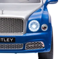 Aosom Bentley Mulsanne 12V Ride on Car, Battery Powered Car with Remote Control, Suspension, Startup Sound, LED Lights, MP3, Horn, Music, Forward and Backward, 2 Motors, Blue(m-9)