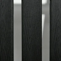 Outsunny Outdoor Rocking Chair, All Weather-Resistant HDPE Rocking Patio Chairs with Rustic High Back, Armrests, Oversized Seat and Slatted Backrest, 350lbs Weight Capacity, Black(m-8)