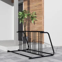 DURHAND All-Steel Bike Rack, 61" Bike Stand, 6-Bike Capacity, Dual-Side, for Garages Streets Yards Schools(m-8)