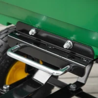 Outsunny Garden Dump Cart Heavy Duty 440lbs Wagon with Steel Frame and 10'' Pneumatic Tires, Green(m-10)