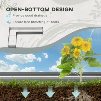 Outsunny L-Shaped Raised Garden Bed, 82" x 109" x 12" Galvanized Steel Planter Box with Multi-reinforced Rods for Vegetables, Flowers and Herbs, Dark Grey(m-5)