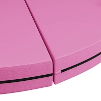 Soozier Foldable Crash Mat, Pole Padding with Carrying Handles and EPE Foam for Dance Training and Exercise, Pink(m-7)