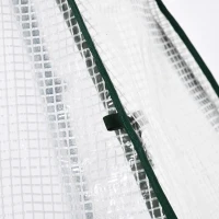 Outsunny 63" x 54" x 71" Greenhouse Portable Hot House for Plants with Zipper Door and Mesh Window for Outdoor, Garden, Patio, White(m-9)